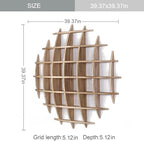Solid Wood Chinese Tea Cup Holder, Wall Mounted Mug Display Shelf - Image 3