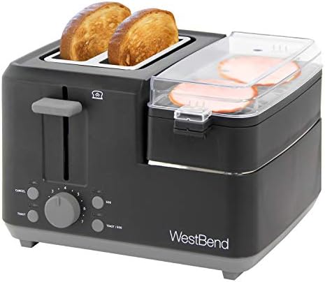 West Bend 78500 Breakfast Station Wide Slot Toaster, 2-Slice, Black & Hamilton Beach Glass Electric Tea Kettle, Water Boiler & Heater, 1 L, Clear - Image 4