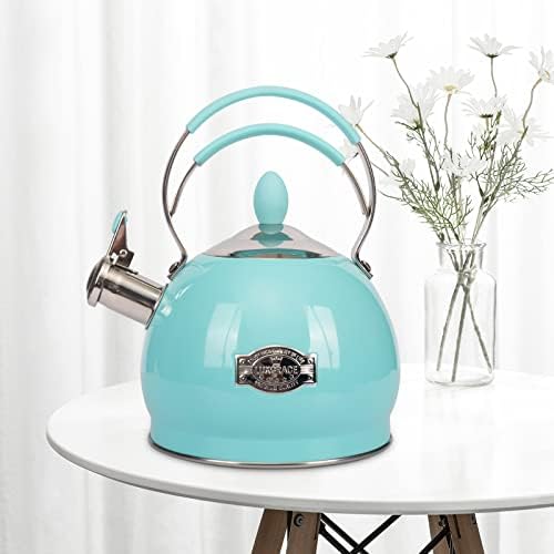 Whistling Tea Kettle Stainless Steel Teapot, Teakettle for Stovetop Induction Stove Top, Fast Boiling Heat Water Tea Pot 2.6 Quart - Image 4
