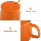 Cabilock Electric Ceramic Coffee Mug Warmer Set with Automatic Shut Off USB 5v, Heated Travel Thermal Milk Cup for Desk and Home Use, Hot Drink Mug with Temperature Control - Image 3