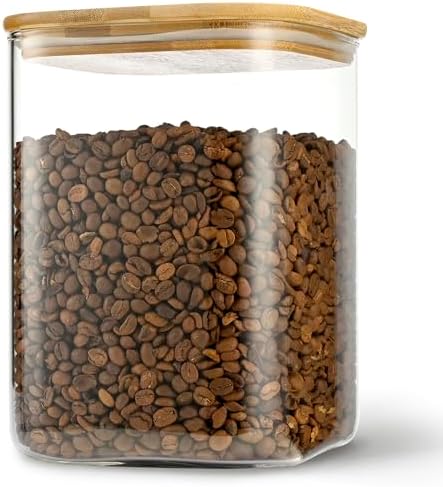 D2scrma 115oz/3.6Qt/3400ml Square Glass Storage Containers with Lids 1-Pack by Delicatedtoservicecustomer