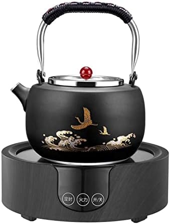 Tea Pot 1000ML Kettle 304 Thickened Stainless Steel Teapot Teapot Household Induction Cooker Tea Set Office Tea Room Teapot Teapot for Infuser (Color : B) - Image 6
