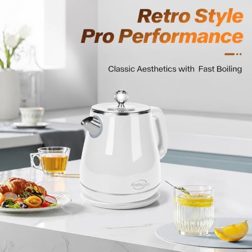 1.8L Electric Kettle, Tea Kettle with Fast Boil 1350W, Pearl White - Image 2