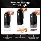 VEVOK CHEF Portable Electric Coffee Grinder,Adjustable Stainless Steel Burr Coffee Bean Mill,One-Button Grinder with USB Rechargeable,Auto‑Stop for Espresso to French Press,for Outdoor Use(Black) - Image 3