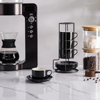 4 OZ Porcelain Stackable Espresso Cups and Metal Stand Set of 4 - Image 6