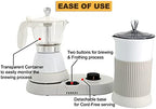 FUOCCI Electric Moka Pot with Milk Frother, Espresso Maker, 3-Cup White - Image 4