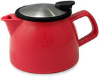 FORLIFE Bell Ceramic Teapot with Basket Infuser, 16-Ounce/470ml, Red by Unknown