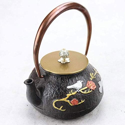 1000ml Japanese Cast Iron Teapot Kettle for Loose Leaf Tea and Teabags, Tetsubin Tea Kettle Stovetop Safe, Fully Enameled Interior - Image 4