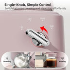 3.5Bar Espreeso Machine 4-Cup Compact Coffee Maker 800W Gray Pink - Image 7