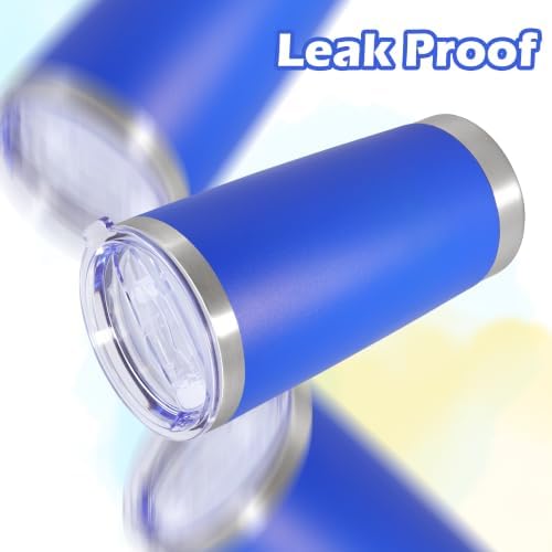 20oz Tumbler Insulated Tumblers Vacuum Coffee Mug with Lid Dark Blue 6Pack - Image 6