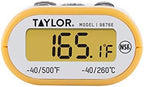 Taylor Pro Ultra-Fast Thermocouple Thermometer – 6-Second Instant Read Digital Food Thermometer with 270° Adjustable Folding Probe, White Backlit Display & IP67 Waterproof Design (Black) (Yellow) - Image 4