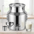 Stainless Steel Milk Can Tote Jug with Sealed Lid, Heavy Duty Milk Bucket by Unknown