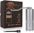 Manual Coffee Grinder,CNC Stainless Steel Hexagonal-star Conical Burr Coffee Grinder,Internal Adjustable Setting,Positioning,Lightweight Grinder Setting For Camping/Travel/Home by Unknown