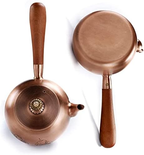 LJYT Teapot Small Tea Kettle, Copper Vintage Heat Resistant 600ml Tea Maker for Loose Leaf Tea, for Party Office Home - Image 2