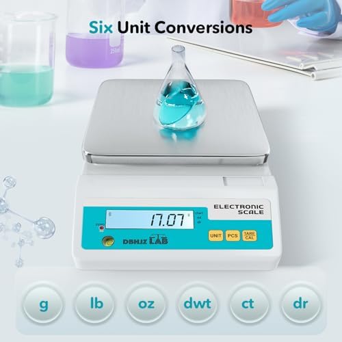 Lab Scale 5000g x 0.01g High Precision Electronic Analytical Balance g/lb/oz/dw/ct/dr Laboratory Scientific Scale with Calibration Weight Dual Power Supply Jewelry Scale - Image 3