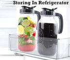 Cold Brew Coffee Maker Half Gallon 2 Set Glass Mason Jar Pitcher With Spout Lid Filter 2 Quart Wide Mouth Iced Tea Brewing Jug Heavy Duty Handle Airtight & Leak-Proof Pitcher For Fridge Sun Tea 64 OZ - Image 7