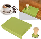 Aramox Wood Coffee Tamper with Silicone Tamper Mat Set Stainless Steel Base Beech Handle Even Pressure Easy Clean for Beginners Home Baristas Prep 8.5 X 6.0 X 0.4in (58mm / 2.28in) - Image 4