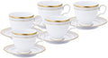 Noritake F91988/4335 Fine-Porcelain Cup & Saucer Set, 8.8 fl oz (250 cc), Hampshire Gold, 5 Guest by Noritake