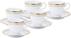 Noritake F91988/4335 Fine-Porcelain Cup & Saucer Set, 8.8 fl oz (250 cc), Hampshire Gold, 5 Guest by Noritake
