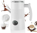 Electric Milk Frother Automatic Warm Cold Foam Maker Large Capacity Low Noise Dishwasher Safe Easy to Clean Coffee Hot Chocolate Maker Machine White White US Plug by Unknown
