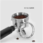 Espresso Dosing Funnel 2-piece Stainless Steel Coffee Dosing Ring Accessories(Silver Color 53mm) - Image 3