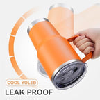 30 oz Stainless Steel Tumblers Bulk with Handle and Lid, 12 Pack - Image 3