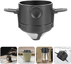 Ceramic teapot,large teapot,1 Pc Coffee Funnel Metal Coffee Dripper Coffee Filter Cup Slow Drip Coffee Strainer Juice Strainer Sifters Concentrated - Image 2