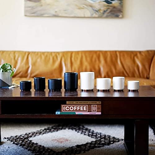 Fellow Monty Milk Art Espresso Cups - Small Double Wall Ceramic Demitasse, Matte Black with Graphite Base, 3 oz Cup (Set of 2) - Image 7