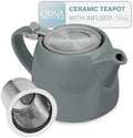 ORNA Ceramic Teapot with Tea Infuser – Small Tea Pot for Loose Leaf Tea – 550ml / 18.6 Oz Porcelain Non-Stove Teapot for 2 Cups with Tea Strainer (Grey) by Unknown