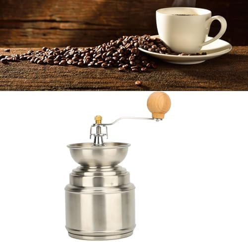 Manual Coffee Grinder, Stainless Steel Hand Crank Burr Grinder with Adjustable Conical Burr and Portable Design for Camping Travel Home - Image 3