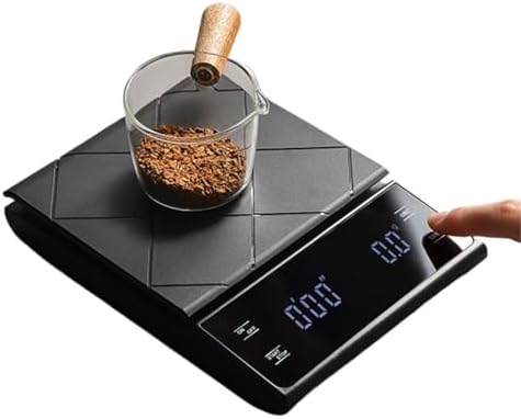 Digital Kitchen Scale, 3kg/0.1g Digital Kitchen Weight Grams Electronic Balance High Precision Coffee Scale Portable with Timer Food Espresso,for Baking Cooking Postage(Black_3KG 0.1G) - Image 2