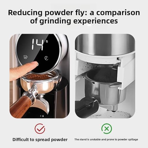 Electric Burr Coffee Grinder, Coffee Bean Grinder with 25 Adjustable Grind Settings, Touchscreen Electric Coffee Burr Mill Grinder for Home Use (US Plug) - Image 4