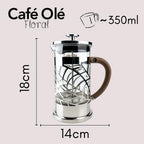 Cafe Ole Floral Cafetière, 3-Cup (350ml) French Press Filter Coffee Maker for 1, 18/10 Stainless Steel - Image 6