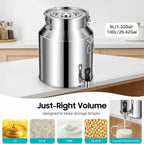 Stainless Steel Milk Can Milk Bucket, Wine Pail Bucket with Spigot - Image 3