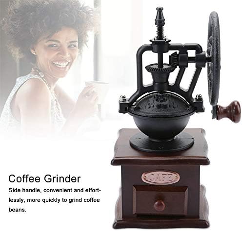 Manual Coffee Bean Grinder with Ceramic Burr, Hand Mill, Retro Ferris Wheel Style, Adjustable Grind Thickness, Easy to Clean - Image 4