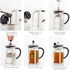 OVENTE French Press Coffee Maker, 27oz BPA-Free Cold Brewer, Clear FGC27T - Image 5