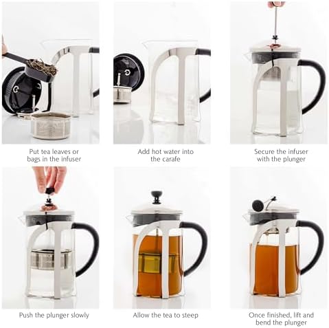 OVENTE French Press Coffee Maker, 27oz BPA-Free Cold Brewer, Clear FGC27T - Image 5