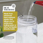 QuickServe Large Airtight Pitcher - 3L (101oz), Heat Resistant, BPA-Free SAN Plastic, One Touch Open & Close, Space-Saving, Made in Japan - White - Image 5
