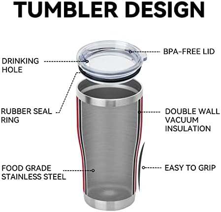 DOMICARE 20oz Tumbler with Lid Stainless Steel Tumblers Bulk, Double Wall Vacuum Insulated Coffee Travel Mug Powder Coated Tumbler,8 Count (Pack of 1) Red - Image 4