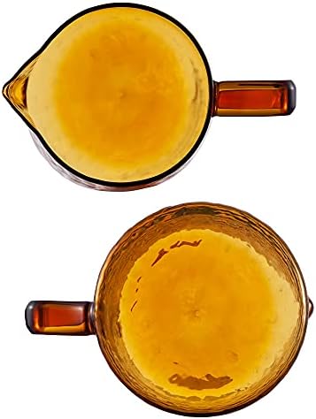 Milk Jug High Borosilicate Glass Milk Frother Jug with Measurement, 20oz/600ml Hammer Heat Resistant Glass Milk Coffee Machine Cappuccino Latte Art Steaming Pitcher Barista Microwave Safe &Stovetop - Image 4
