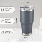 30 oz Tumbler with Lid Stainless Steel Tumblers Bulk, 4 Pack - Image 4