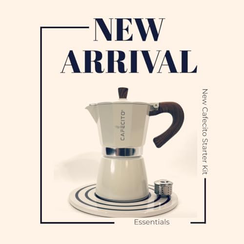 CAFECITO® Coffee Starter Kit Essentials – 6 Cup Moka Pot Set with Anti-Splash Valve, Induction Plate & Ceramic Sandstone Trivet | Cafetera Cubana Greca Stovetop Espresso Maker | Crema Edition - Image 2