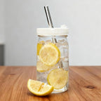 Mapoxy 32oz Mason Jars Cups with Plastic Lids & Straws 6 Pack - Image 6