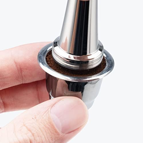 Stainless Steel N espresso Reusable Pods Fit For Nes presso OriginalLine, Metal Refillable Espresso Coffee Filter Pods For Nescafe Original Brewers, 2 Capsules With A Tamper - Image 3