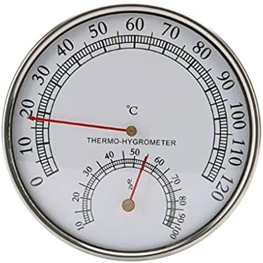 Stainless Steel Case Steam Sauna Thermometer Hygrometer Gauge Hygrothermograph Barometer Hygrometer Thermometer by Unknown