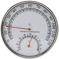 Stainless Steel Case Steam Sauna Thermometer Hygrometer Gauge Hygrothermograph Barometer Hygrometer Thermometer by Unknown
