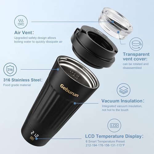 100-240V Travel Portable Electric Kettle 13.5oz 316SS 6 Temperature Control - Image 2