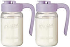 32 oz Glass Pitcher with Lid, 1 Quart Mason Jar Pitcher with Lid Airtight, Breast Milk Storage for Fridge, Ideal for Cold Brew Coffee, Iced Tea, Sun Tea, Juices by spreccio