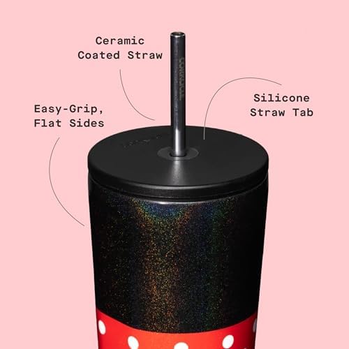 Corkcicle Cold Cup Straw Tumbler, 24 oz, Disney Minnie Mouse - Image 4