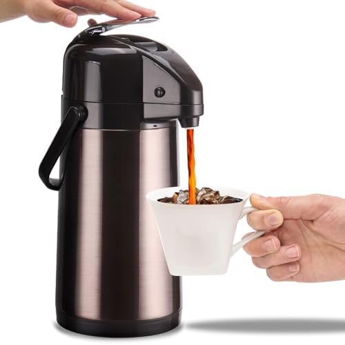 PARACITY Coffee Carafe, 84.5 fl oz/2.5 L Airpot Coffee Dispenser with Pump by PARACITY
